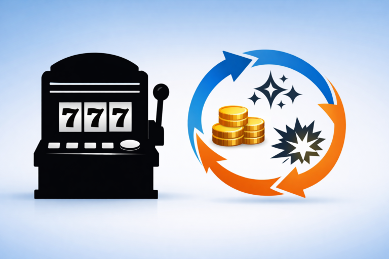 Slot Oyunlarında Free Spins Sırasında Retrigger Ile Ek Dönüşlerin Yeniden Tetiklenmesini Anlatan Editoryal Illüstrasyon