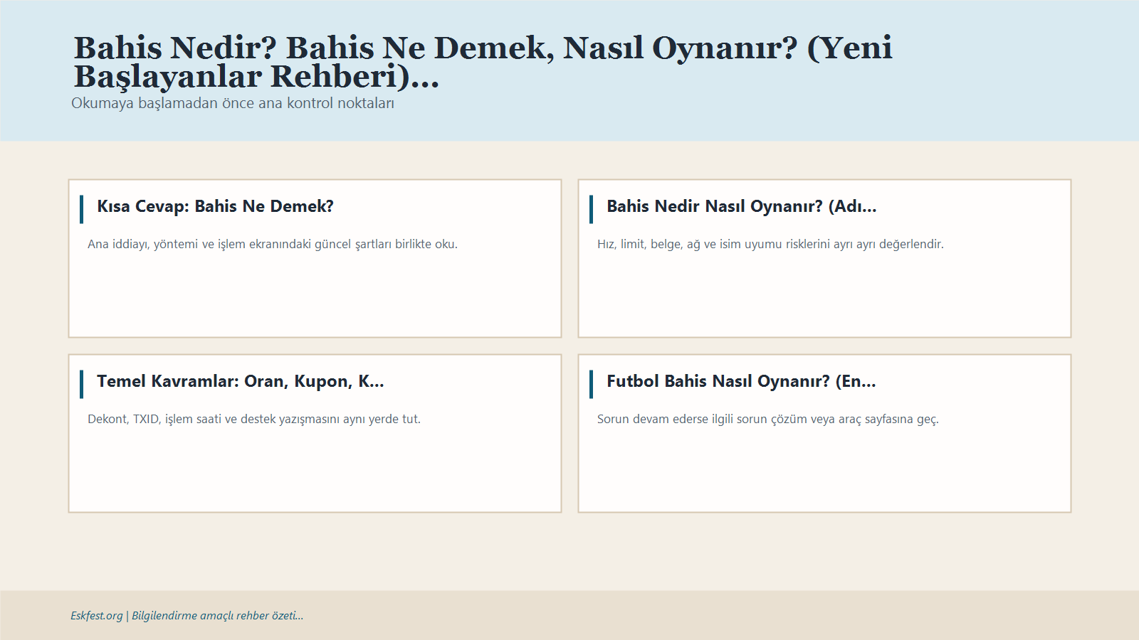 Bahis Nedir? Bahis Ne Demek, Nasıl Oynanır? (Yeni Başlayanlar Rehberi) 1 Bahis Nedir? Bahis Ne Demek, Nasıl Oynanır? (Yeni Başlayanlar Rehberi) Için Kısa Karar Ve Kontrol Infografiği